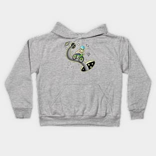 Alien mountainbiker Kids Hoodie